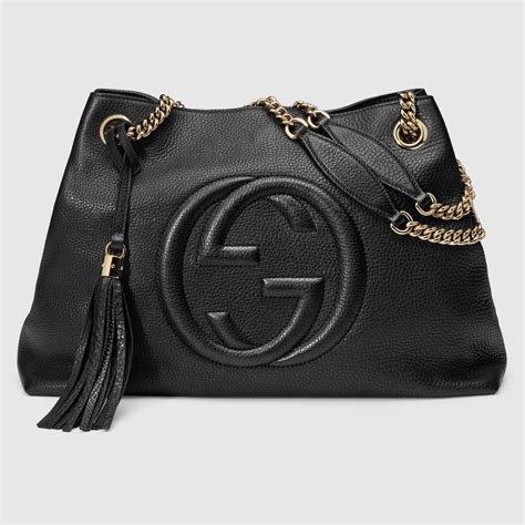 100 authentic new women gucci soho logo leather|gucci soho leather crossbody.